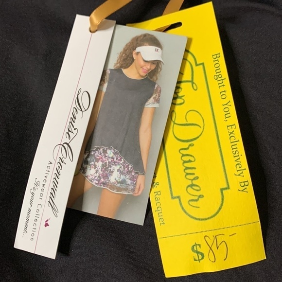 Denise Cronwall Activewear Set NWT Vivid Dark Cap-Sleeve Top and Steffi Skort - Picture 7 of 10